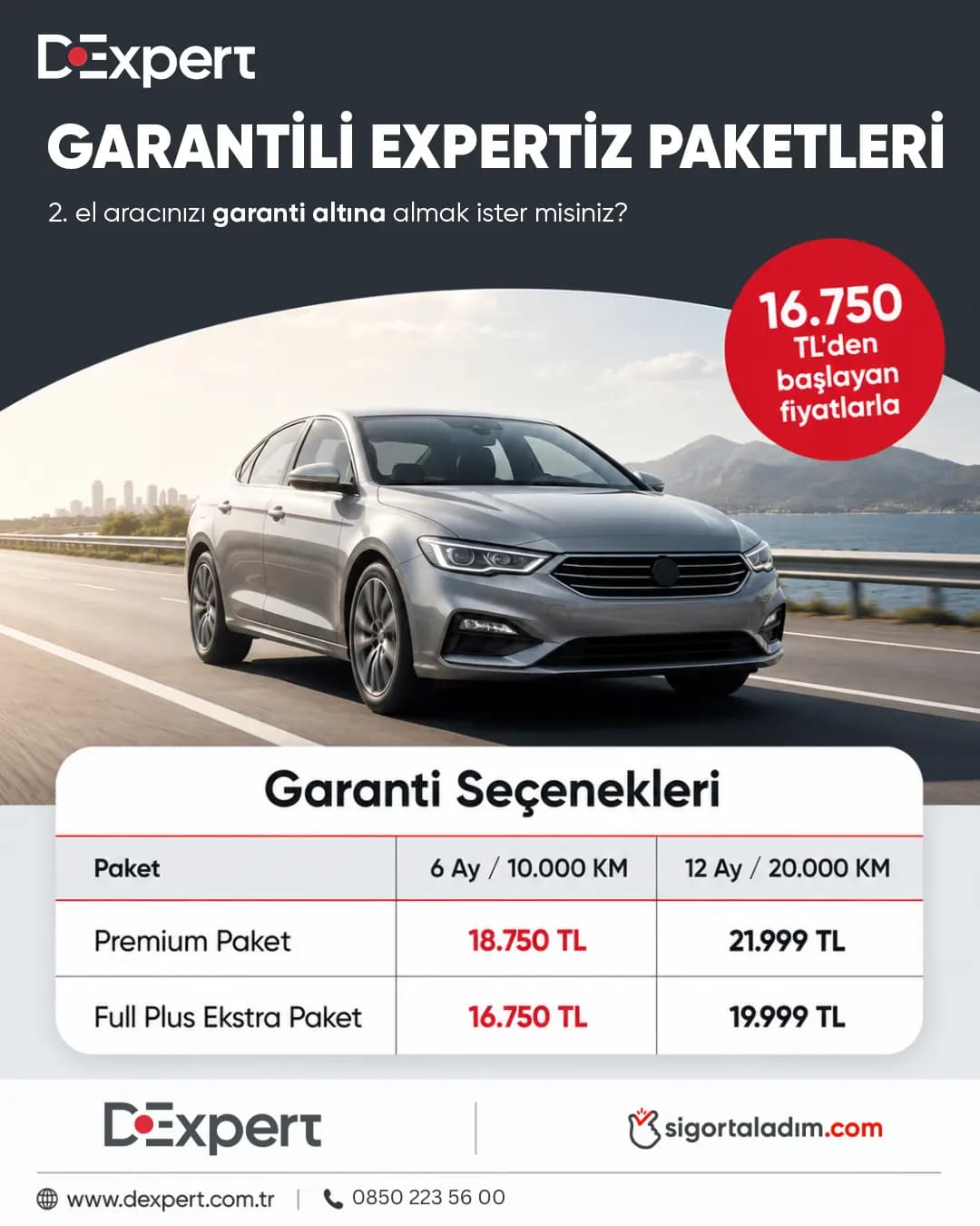 Seasonal D Expert campaign creative for guaranteed vehicle-inspection packages