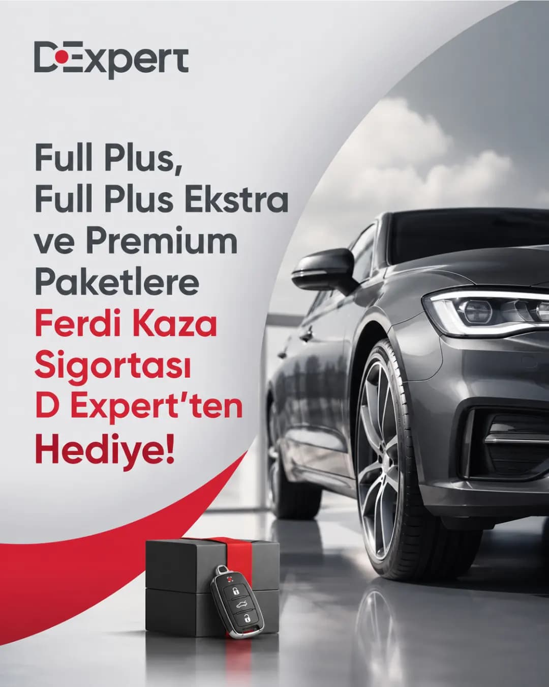 D Expert creative announcing a personal-accident insurance benefit with selected inspection packages
