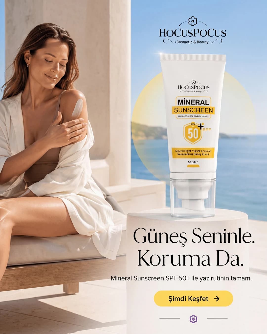 Hocus Pocus sunscreen campaign mobile banner design