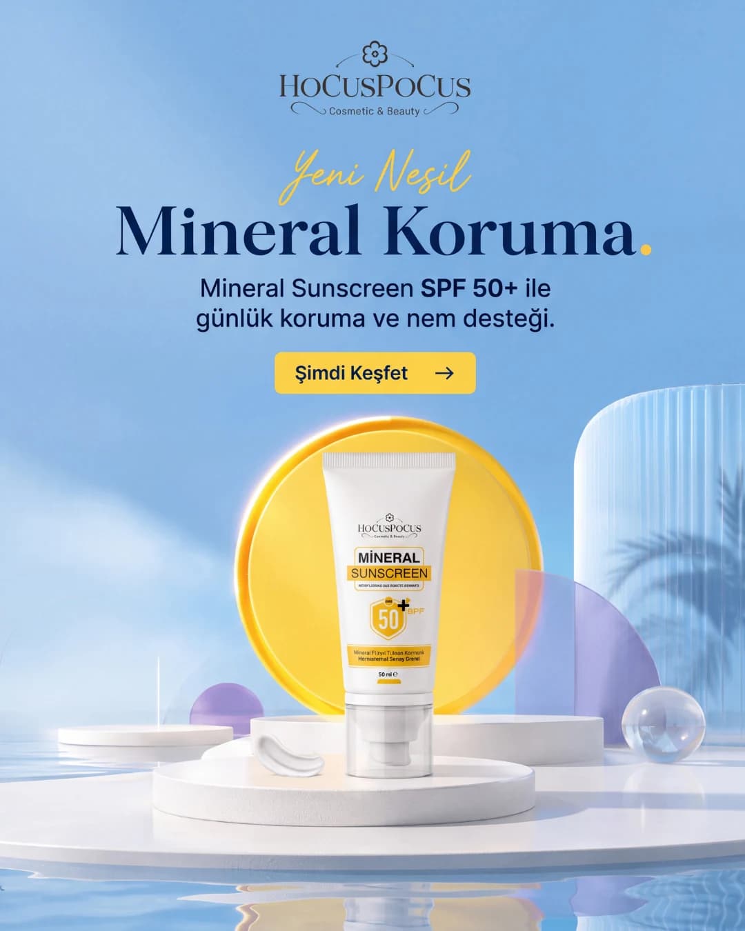 Hocus Pocus mineral sun protection mobile banner design